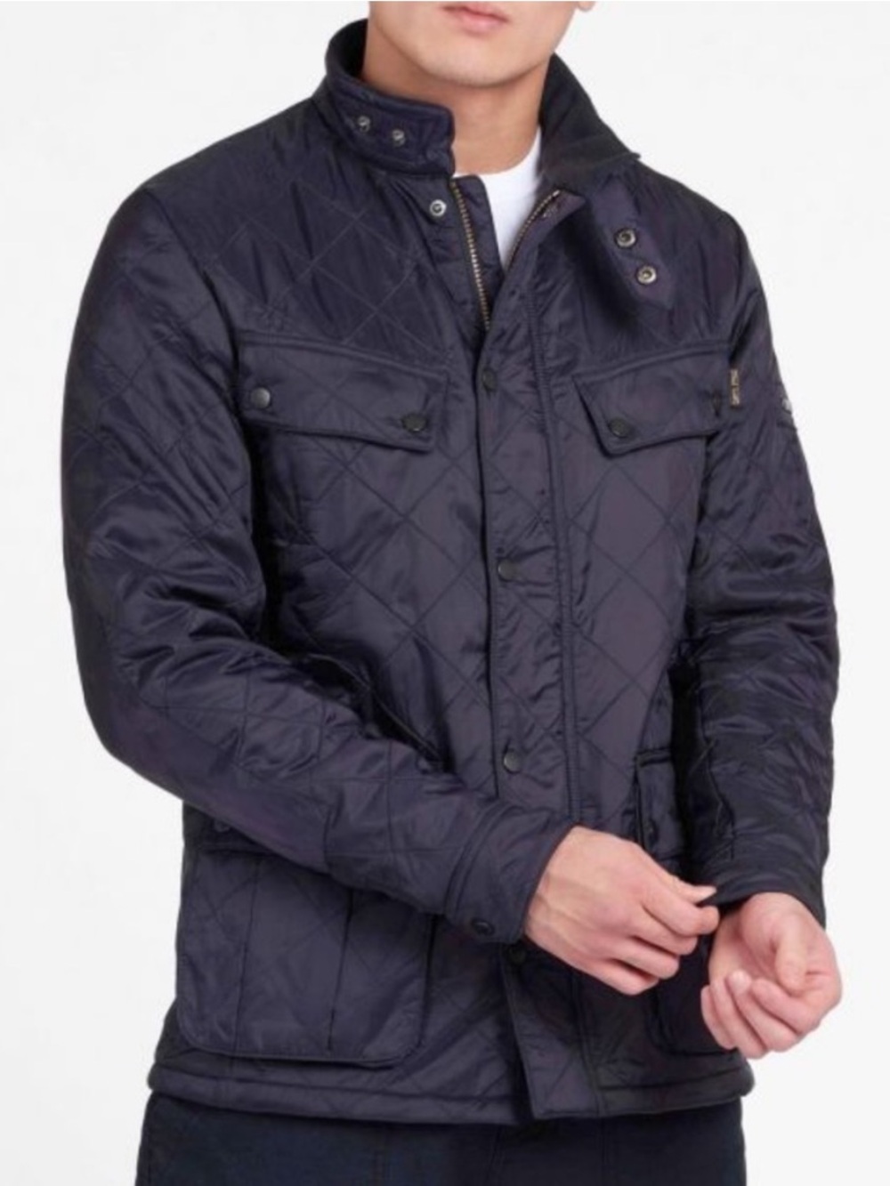 Barbour International Ariel Polarquilt Jacket Navy